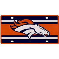 Denver Broncos Full Color Super Stripe Inlay License Plate