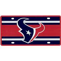 Houston Texans Full Color Super Stripe Inlay License Plate