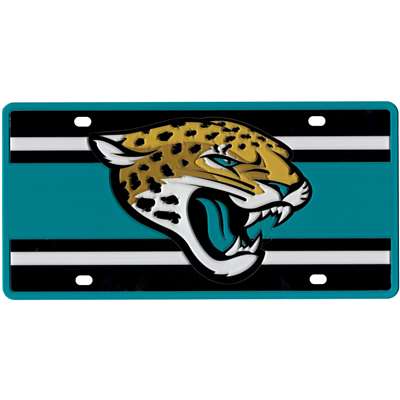 Jacksonville Jaguars Full Color Super Stripe Inlay License Plate