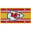 Kansas City Chiefs Full Color Super Stripe Inlay License Plate