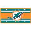 Miami Dolphins Full Color Super Stripe Inlay License Plate