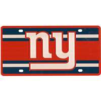 New York Giants Full Color Super Stripe Inlay License Plate