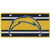 San Diego Chargers Full Color Super Stripe Inlay License Plate