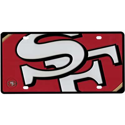 San Francisco 49ers Full Color Mega Inlay License Plate