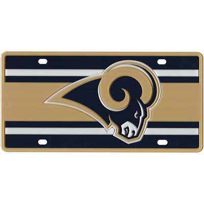 St. Louis Rams Full Color Super Stripe Inlay License Plate