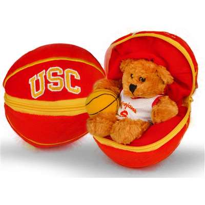 Usc Trojans Stuffed Bear In A Ball Basketball