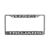 USC Trojans Metal License Plate Frame - Carbon Fiber