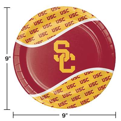 Be ready for game day! Cheer on your favorite college team with these full color, sturdy style, paper dinner plates. This set of 8 plates are a high quality addition to any gathering. Measures 8 3/4 inches. Officially licensed by the NCAA and manufactured