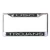 USC Trojans Metal Inlaid Acrylic License Plate Frame - Glitter/Black