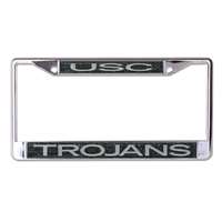 USC Trojans Metal Inlaid Acrylic License Plate Frame - Glitter/Black