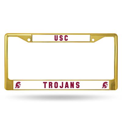 USC Trojans Team Color Chrome License Plate Frame