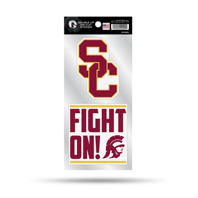 USC Trojans Double Up Die Cut Decal Set