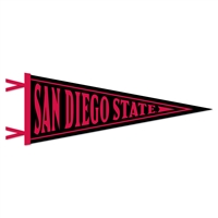 San Diego State Aztecs Wool Felt Pennant - 9" x 24