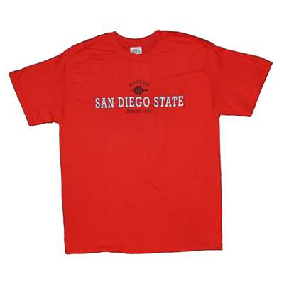 San Diego State T-shirt - Red With School Logo