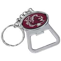 South Carolina Gamecocks Metal Key Chain And Bottle Opener W/domed Insert