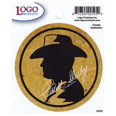 Carroll Shelby Round Decal - Bust - Medium