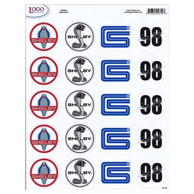 Carroll Shelby Sticker Sheet - 20 Stickers