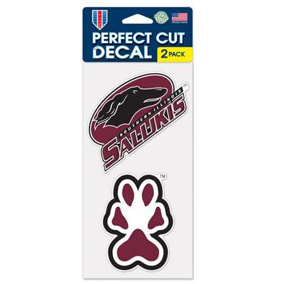 Southern Illinois Salukis Perfect Cut Decal 4" x 4" - Set of 2