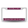 Southern Illinois Salukis White Plastic License Plate Frame