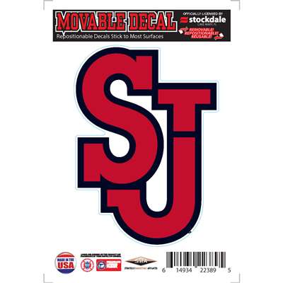 Saint John's Red Storm Repositionable Vinyl Decal