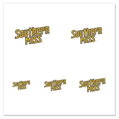 Southern Mississippi Golden Eagles Fingernail Tattoos - 4 Pack