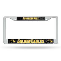 Southern Mississippi Golden Eagles White Plastic License Plate Frame