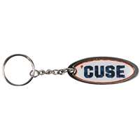 Syracuse Orange Metal Key Chain W/domed Insert