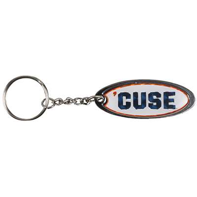 Syracuse Orange Metal Key Chain W/domed Insert