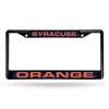 Syracuse Orange  Inlaid Acrylic Black License Plate Frame