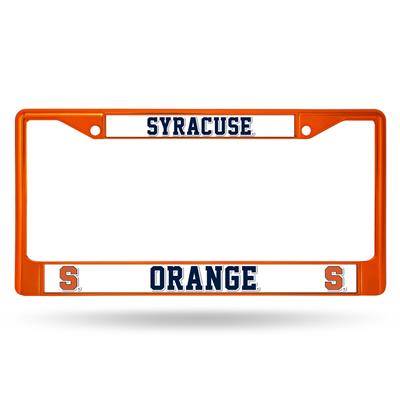 Syracuse Orange Team Color Chrome License Plate Frame