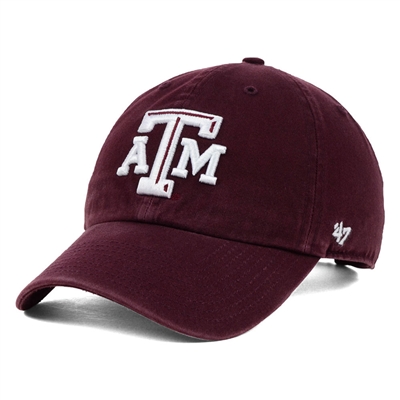 Texas A&M '47 Brand Block T Charcoal Clean Up Hat