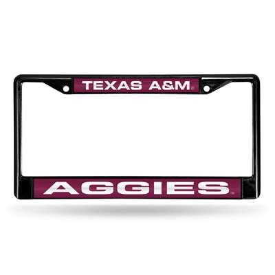 Texas A&M Aggies Inlaid Acrylic Black License Plate Frame