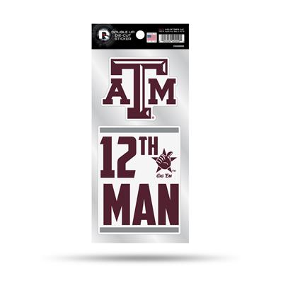 Texas A&M Aggies Double Up Die Cut Decal Set