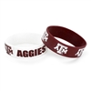 Texas A&M Aggies Wide Rubber Wristband - 2 Pack