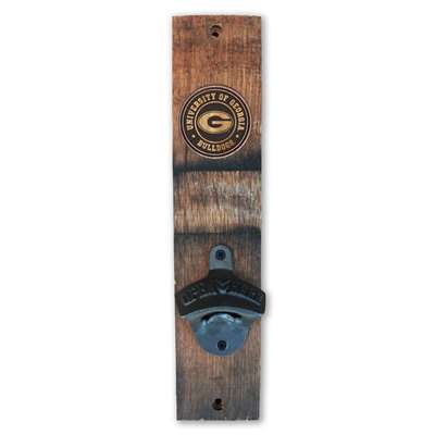 Georgia Bulldogs Barrel Stave Wall Mount Bottle Opener