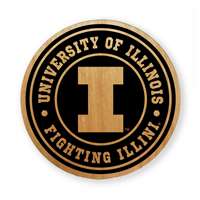 Illinois Fighting Illini Alderwood Coasters - Set of 4