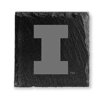 Illinois Fighting Illini Slate Coasters - Set of 4