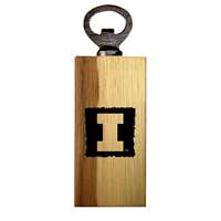 Illinois Fighting Illini Wooden Bottle Opener