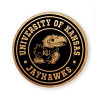 Kansas Jayhawks Alderwood Coasters - Set of 4