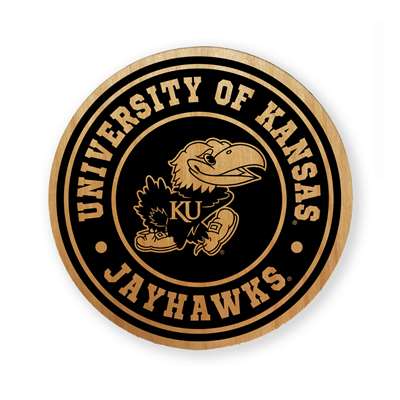 Kansas Jayhawks Alderwood Coasters - Set of 4