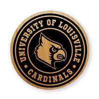 Louisville Cardinals Alderwood Coasters - Set of 4