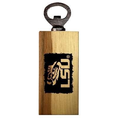 LSU Tigers Wooden Bottle Opener