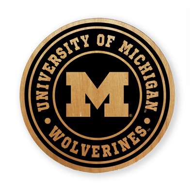 Michigan Wolverines Alderwood Coasters - Set of 4