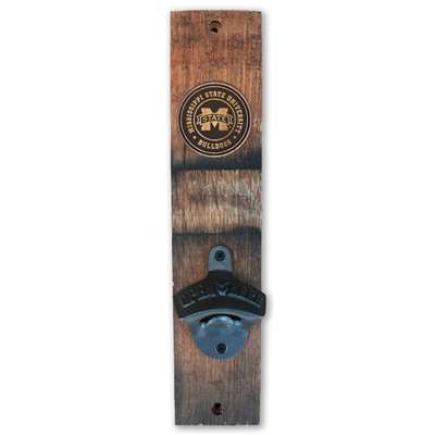 Mississippi State Bulldogs Barrel Stave Wall Mount Bottle Opener