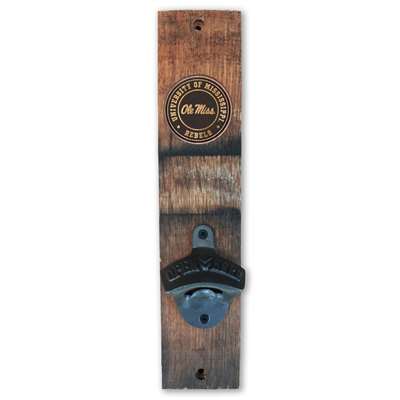 Mississippi Ole Miss Rebels Barrel Stave Wall Mount Bottle Opener