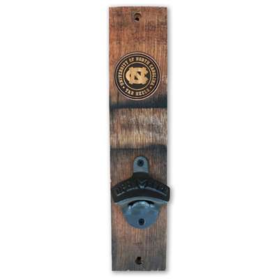 North Carolina Tar Heels Barrel Stave Wall Mount Bottle Opener