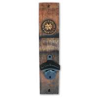 Notre Dame Fighting Irish Barrel Stave Wall Mount Bottle Opener - ND Logo