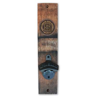 North Carolina State Wolfpack Barrel Stave Wall Mount Bottle Opener