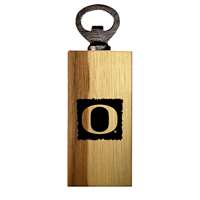 Oregon Ducks Wooden Bottle Opener - O Logo