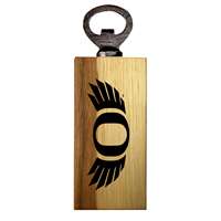 Oregon Ducks Wooden Bottle Opener - Wings Logo